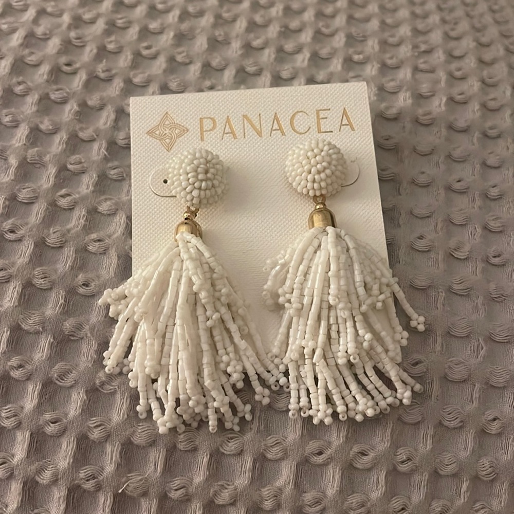 White earrings